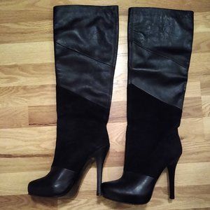 EUC House of Harlow knee high heel leather boot